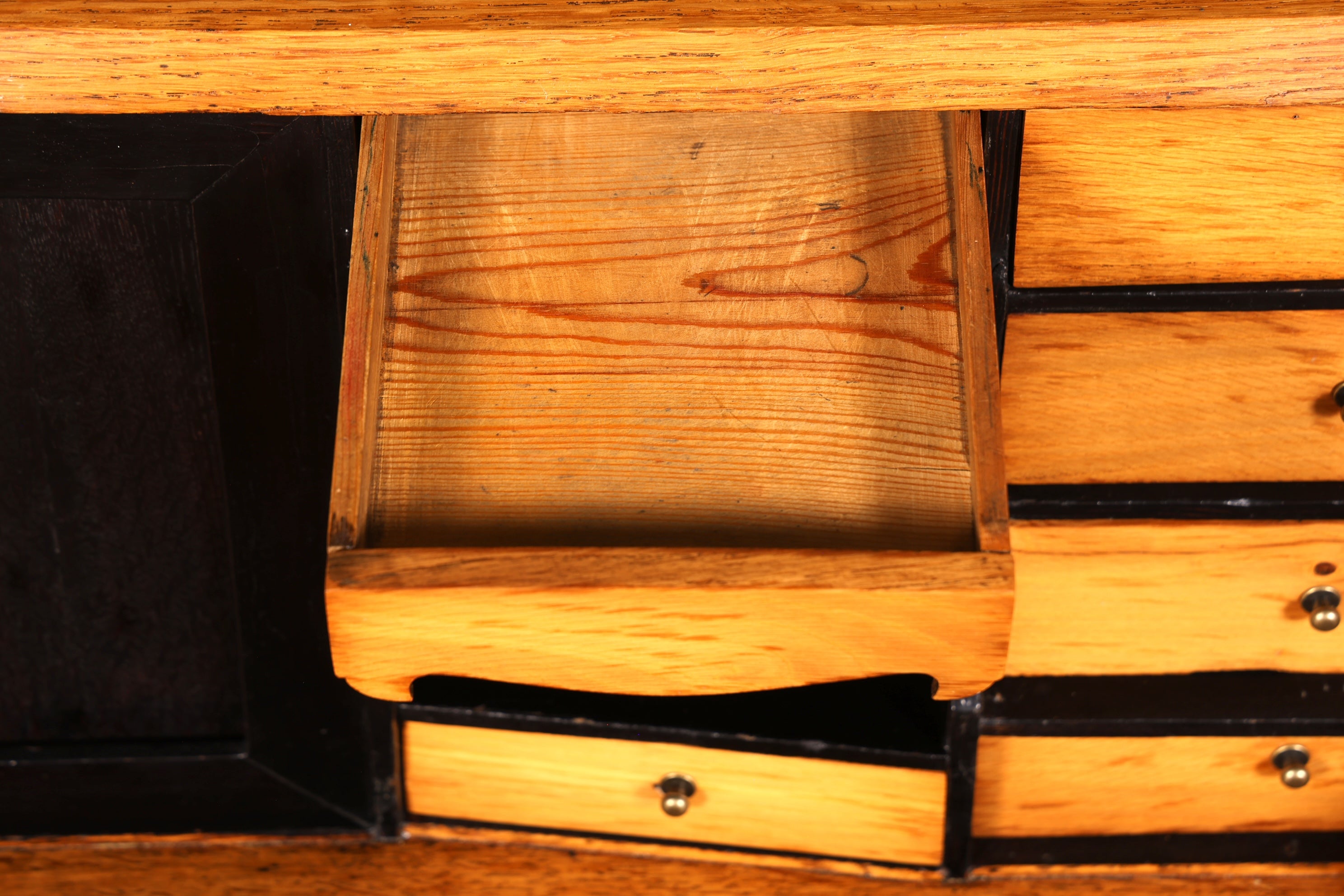 Original Barock Sekretär um 1800 Kommode Antik massiv Holz Schreibtisch Schreibkommode