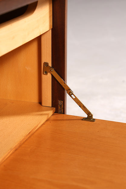 Wunderschöne Mid Century Kommode Vintage Klappschränkchen Retro Nachttisch 1 von 2