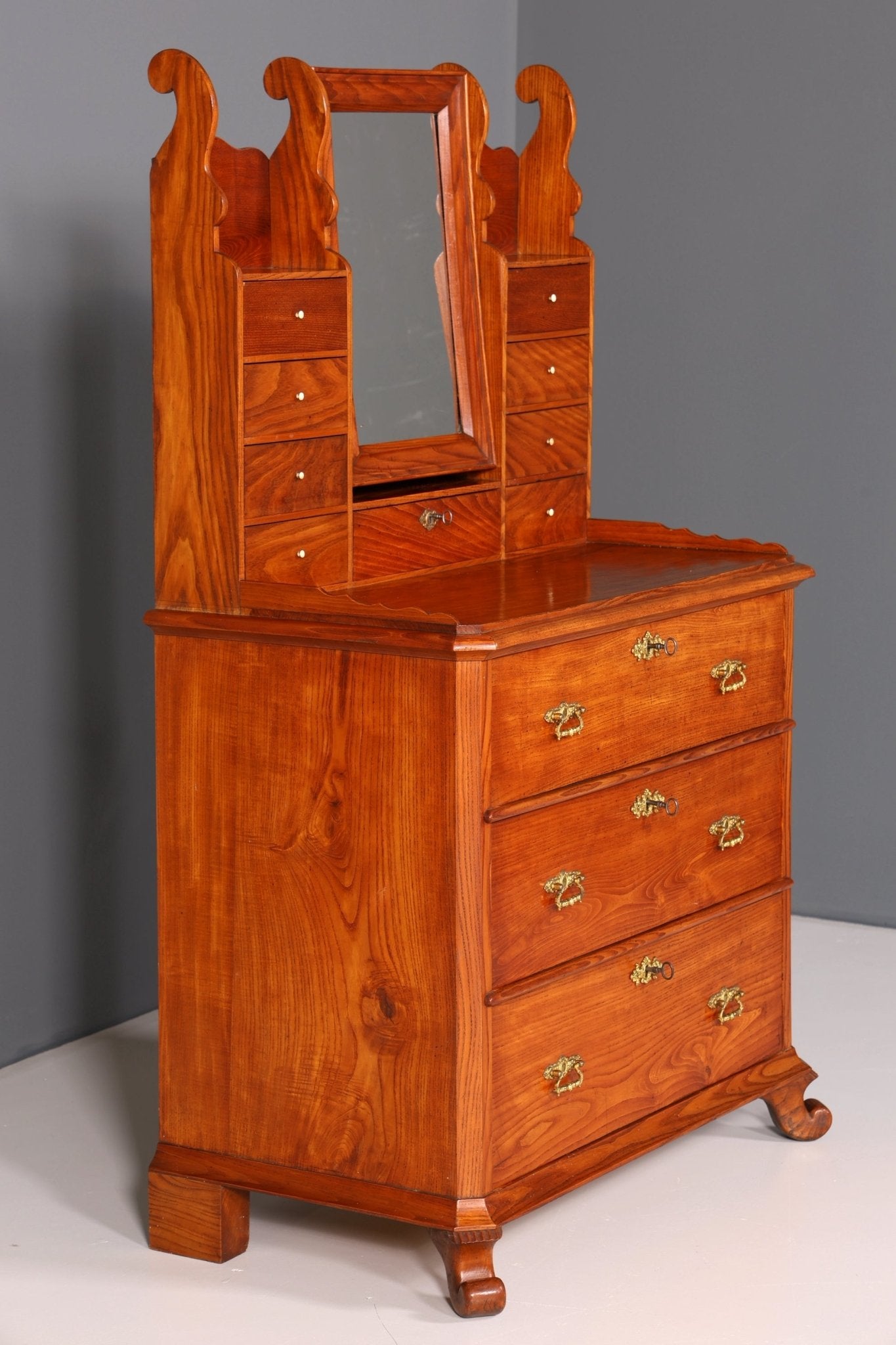 Wunderschöne Gründerzeit Kommode Antik Louis Philippe Sideboard mit Spiegel Flurkommode