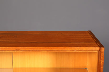 Wunderschöne Mid Century Vitrine Bücherschrank Vintage Glasvitrine Highboard Schrank 60er echt Holz