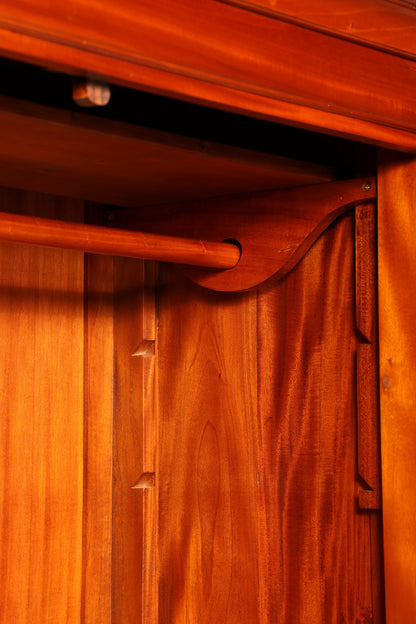 Beautiful Biedermeier wardrobe, mahogany, antique, column cabinet, hallway cabinet, linen cabinet, solid wood