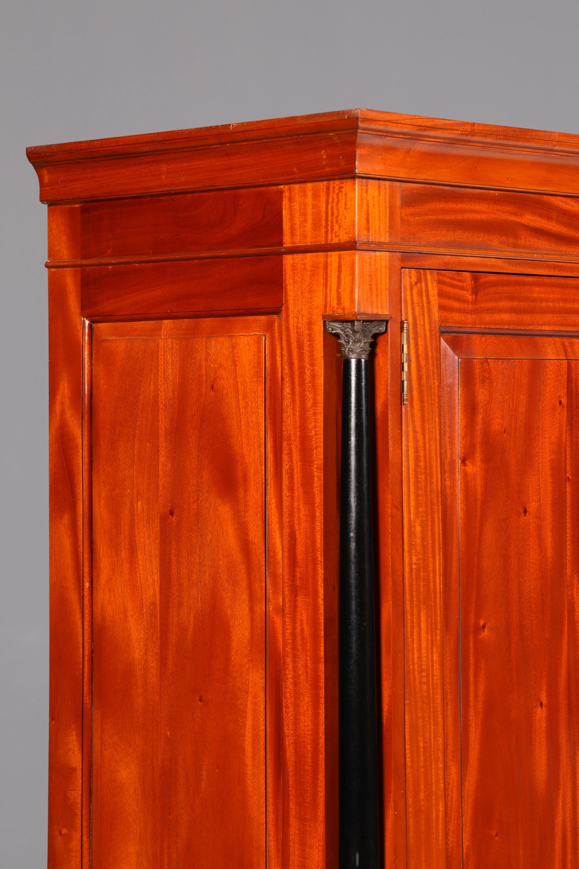 Beautiful Biedermeier wardrobe, mahogany, antique, column cabinet, hallway cabinet, linen cabinet, solid wood
