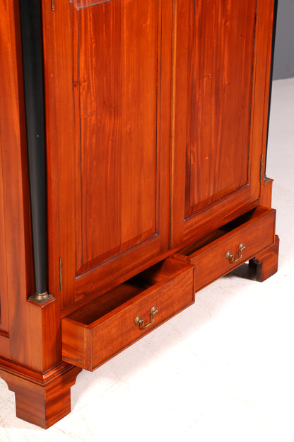 Beautiful Biedermeier wardrobe, mahogany, antique, column cabinet, hallway cabinet, linen cabinet, solid wood
