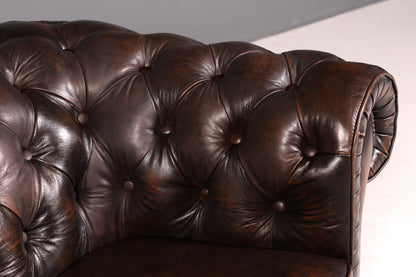 Wunderschönes Original Chesterfield Sofa 3-Sitzer echt Leder Couch Englisch Polstersofa Ledersofa