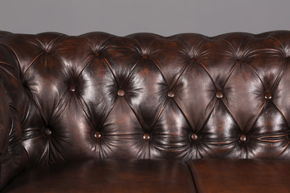 Wunderschönes Original Chesterfield Sofa 3-Sitzer echt Leder Couch Englisch Polstersofa Ledersofa