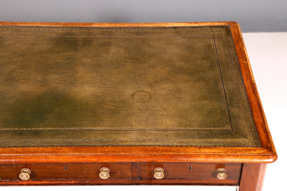 Wunderschöner Englischer Schreibtisch Echt Lederauflage Regency Stil Bürotisch Office Desk Antik