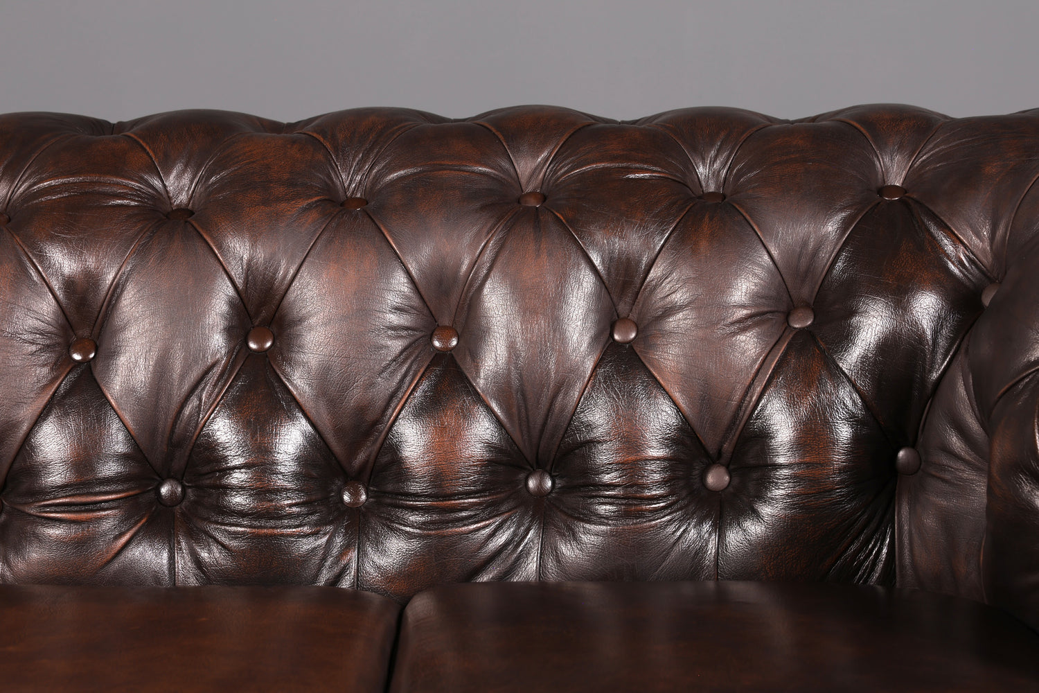 Wunderschönes Original Chesterfield Sofa 3-Sitzer echt Leder Couch Englisch Polstersofa Ledersofa