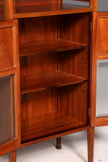 Traumhafte Jugendstil Vitrine Bücherschrank Glasvitrine Geschirrschrank Vitrinenschrank Schrank Antik