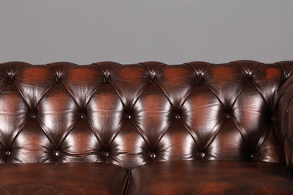 Magnifique canapé Chesterfield Centurion original, 3 places, en cuir véritable, canapé anglais capitonné en cuir