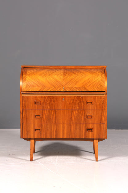 Wunderschöner Mid Century Rollladen Sekretär Danish Design Schreibkommode 60er Jahre Vintage