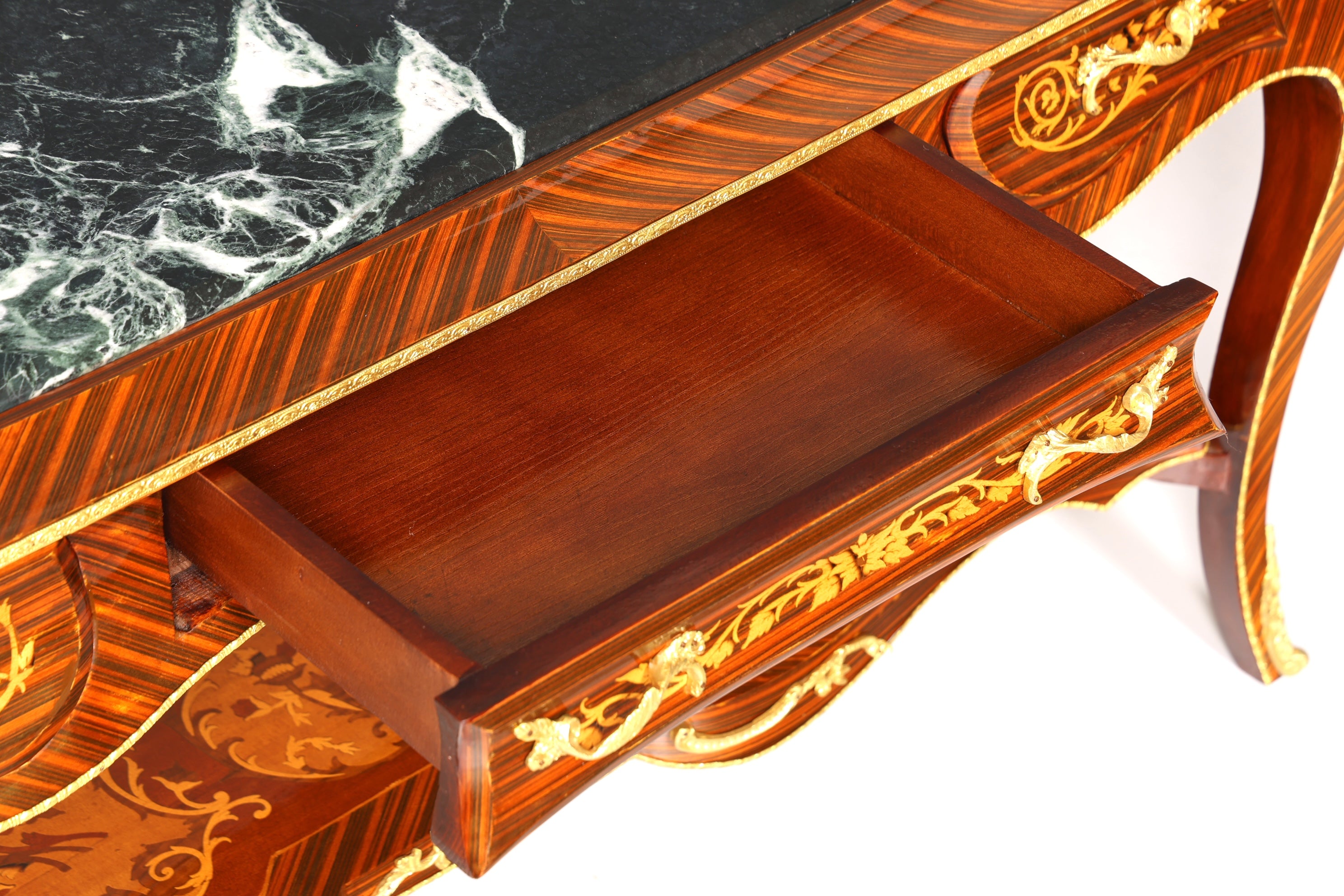 Wunderschöner Barock Stil Konsolen Tisch Marmor Antik Stil Intarsien Konsole