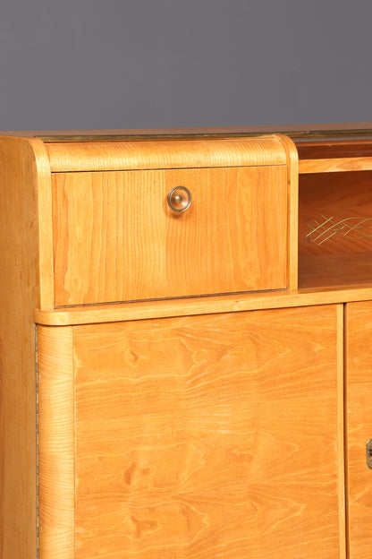 Traumhafte Mid Century Kommode Barschrank Art Deco Vintage Schrank Sideboard Teak 60s Flurkommode