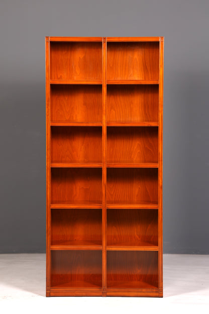 Magnifique bibliothèque anglaise XXL en if, étagère ancienne, meuble bibliothèque en bois véritable