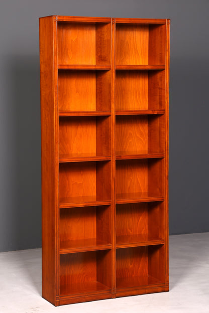 Magnifique bibliothèque anglaise XXL en if, étagère ancienne, meuble bibliothèque en bois véritable