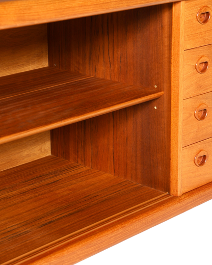 Beeindruckendes Original H.P. Hansen XXL Sideboard Teak Holz TV Kommode Vintage Schrank