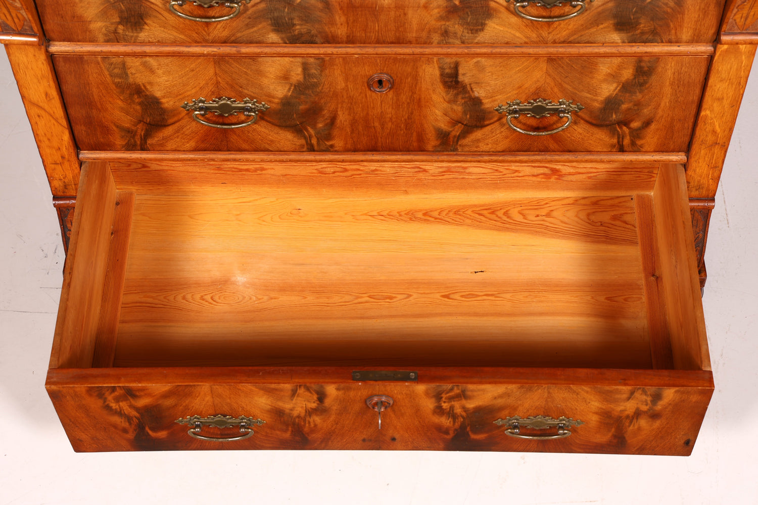 Magnifique commode Louis-Philippe de l’époque Gründerzeit, meuble ancien, buffet, commode à tiroirs en bois massif
