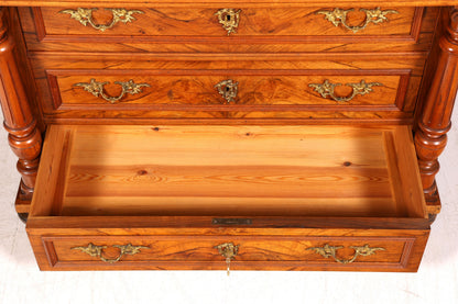 Commode élégante époque Gründerzeit Louis Philippe antique buffet commode à tiroirs commode à linge vers 1890