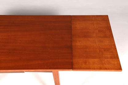 Magnifique table de cuisine du milieu du siècle, table vintage extensible et réglable en hauteur, table à manger en bois des années 60