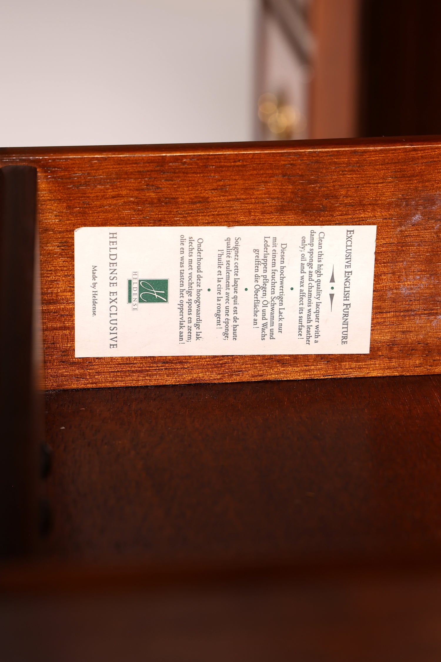 Wunderschöner Original Heldense Englischer Schreibtisch Echt Lederauflage Bürotisch Antik Office Desk