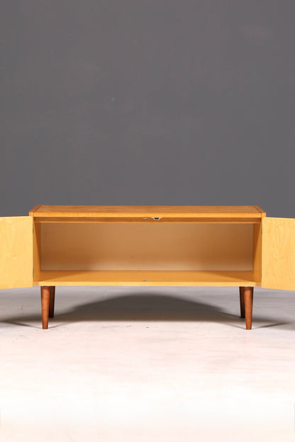 Magnifique commode Hellerau originale, modèle 427, style mid-century, meuble TV, buffet vintage en bois véritable
