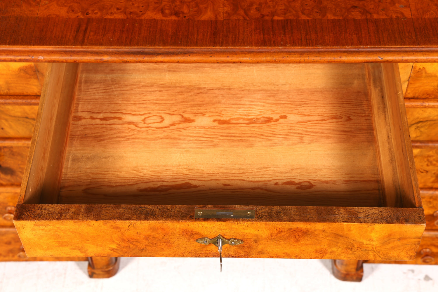 Wunderschöner Art Deco Schreibtisch Nussbaum Antik Massiv Holz Bürotisch Office Table Vintage