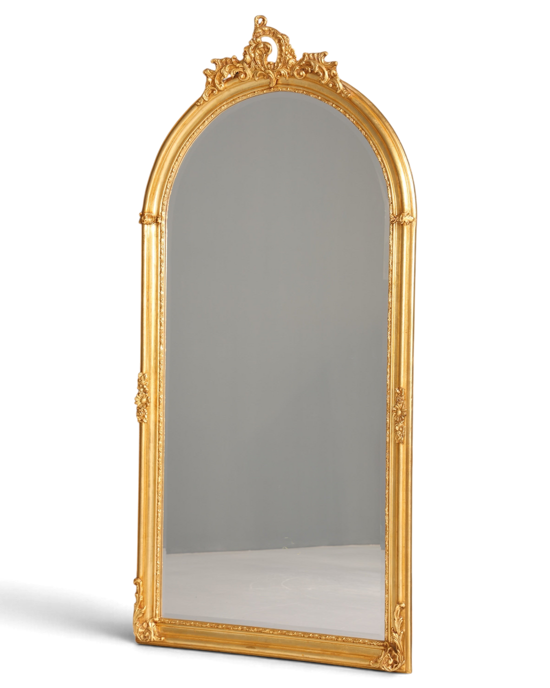 Stilvoller XXL Prunk Barock Stil Standspiegel Antik Stil Gold Ornament Flurspiegel Spiegel