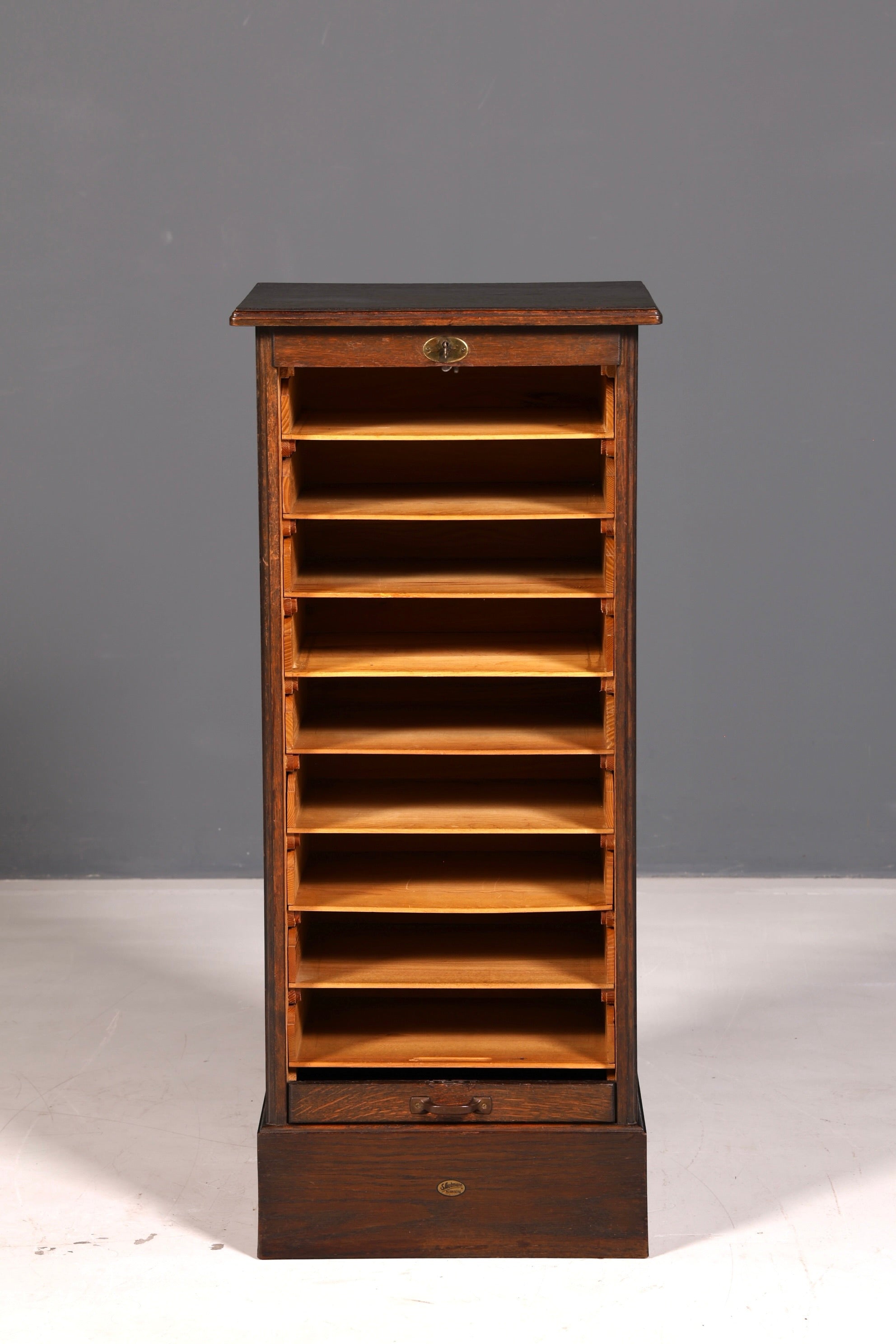 Armoire à rideau Bauhaus sobre armoire à jalousie armoire à dossiers Art déco armoire de bureau ancienne vintage