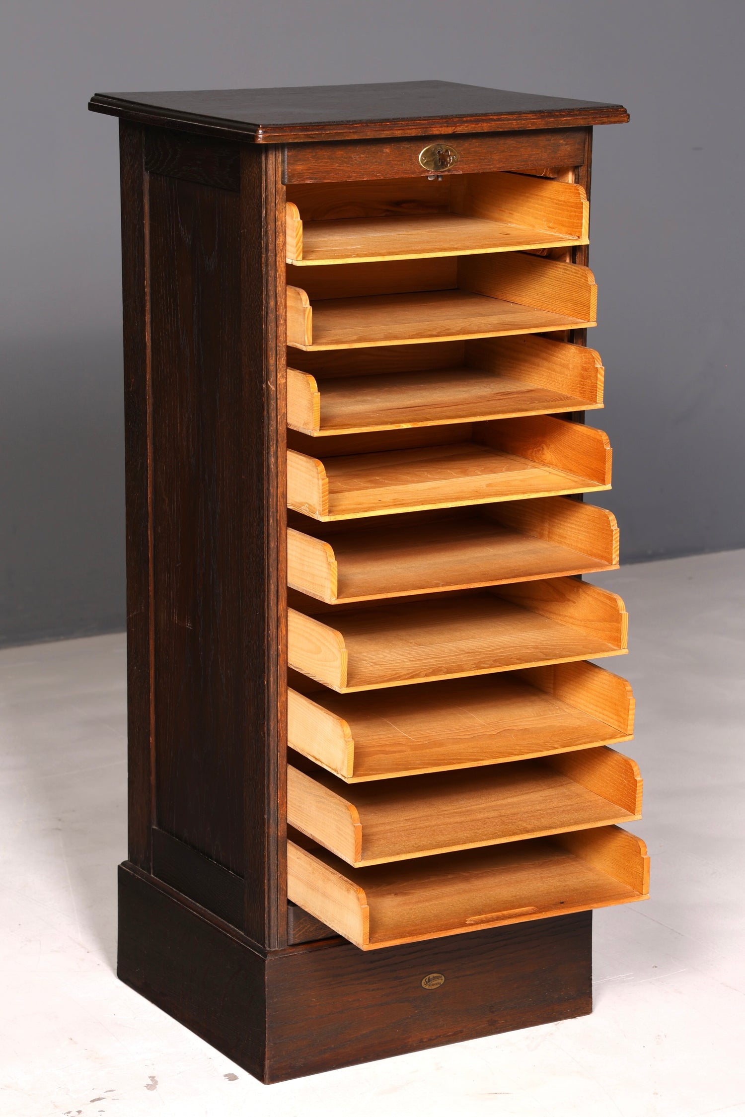 Armoire à rideau Bauhaus sobre armoire à jalousie armoire à dossiers Art déco armoire de bureau ancienne vintage