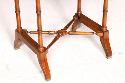 Edler Louis XV Beistelltisch Arthur McMillan Barock Stil Ablagetisch Echt Leder Antik