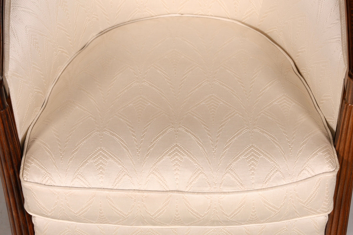 Élégant fauteuil Art déco, fauteuil club, fauteuil lounge, fauteuil à accoudoirs, fauteuil rembourré vintage, 2 sur 2