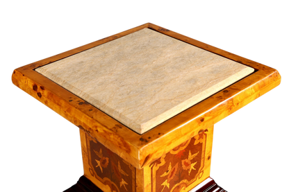 Traumhafte Barock Stil Säule Louis XV Blumensäule Naturstein Marmor Ablage Tisch