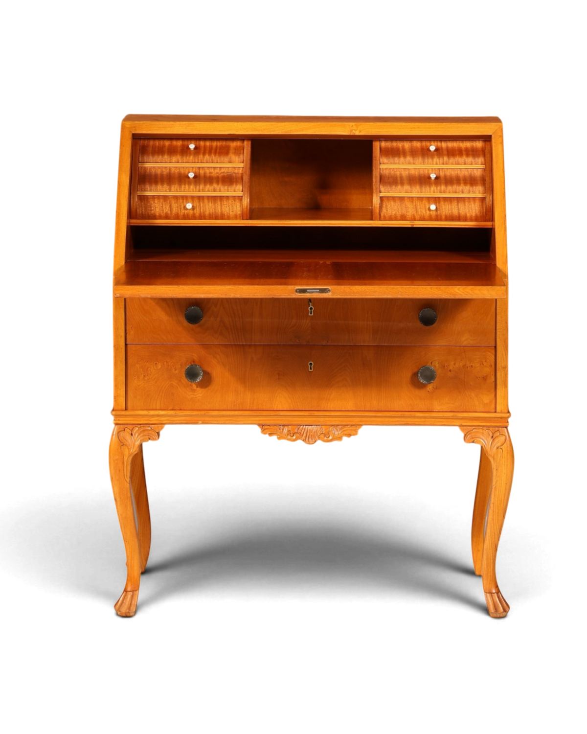 Wunderschöner Sekretär Chippendale Stil Antik um 1940 Büro Kommode Schreibkommode