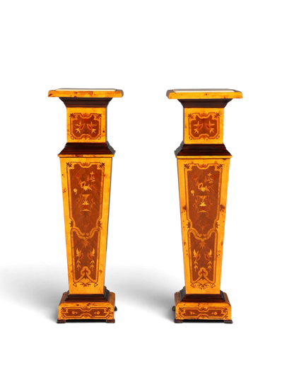 Traumhafte Barock Stil Säule Louis XV Blumensäule Naturstein Marmor Ablage Tisch