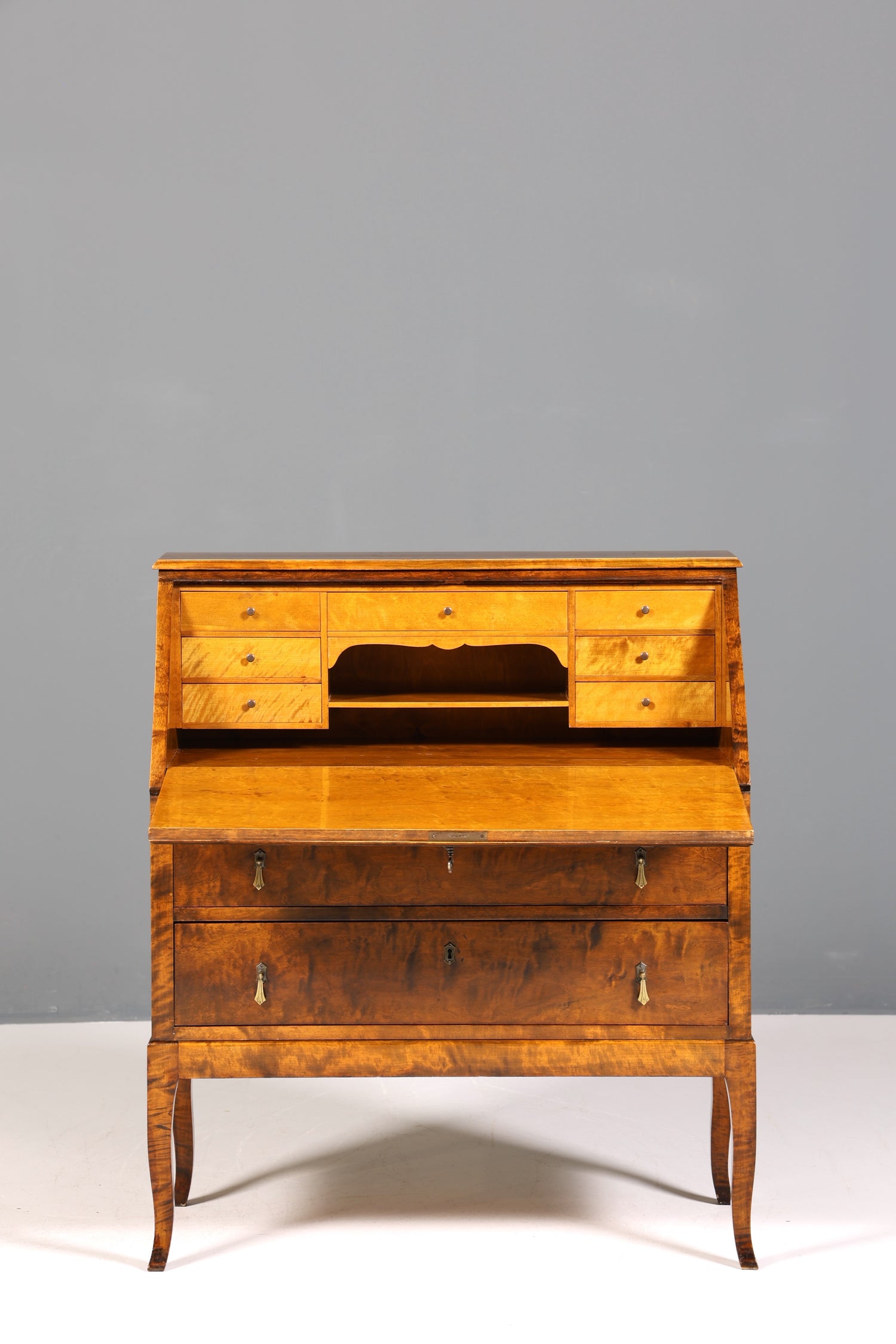 F234 Finish cm Wunderschöner Sekretär im Art Deco Stil Antik um 1930 Büro Kommode Schreibkommode