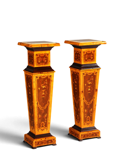 Traumhafte Barock Stil Säule Louis XV Blumensäule Naturstein Marmor Ablage Tisch