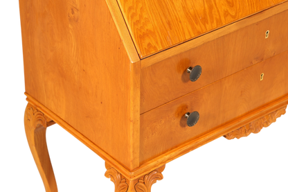 Wunderschöner Sekretär Chippendale Stil Antik um 1940 Büro Kommode Schreibkommode