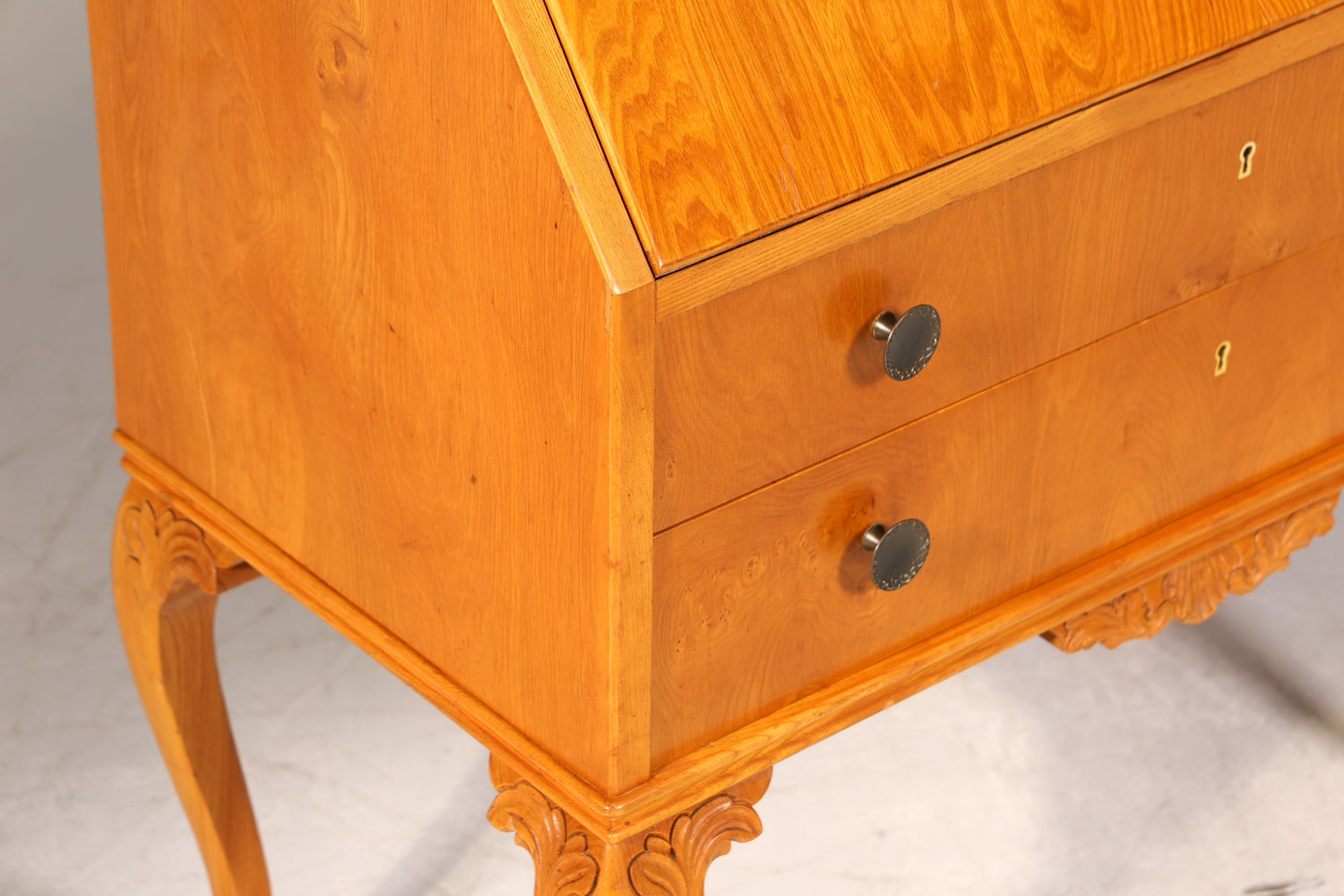 Wunderschöner Sekretär Chippendale Stil Antik um 1940 Büro Kommode Schreibkommode