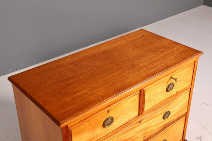 Edle Englische Kommode Antik Massiv Echt Holz Sideboard Vintage Schubladen