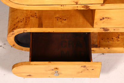 Buffet bibliothèque de style Art déco, commode de style Biedermeier antique, meuble de rangement