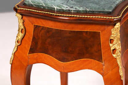 Traumhafter Louis XV Beistelltisch Barock Stil Ablagetisch Marmor Kommode Telefontisch