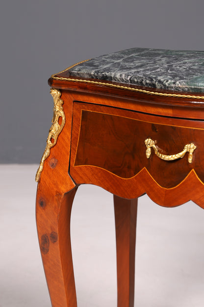 Traumhafter Louis XV Beistelltisch Barock Stil Ablagetisch Marmor Kommode Telefontisch
