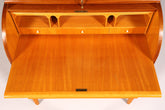 Stilvoller Mid Century Rollladen Sekretär echt Holz Büro Schrank Vintage Schreibkommode