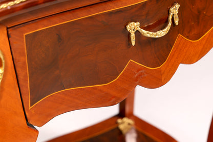 Traumhafter Louis XV Beistelltisch Barock Stil Ablagetisch Marmor Kommode Telefontisch