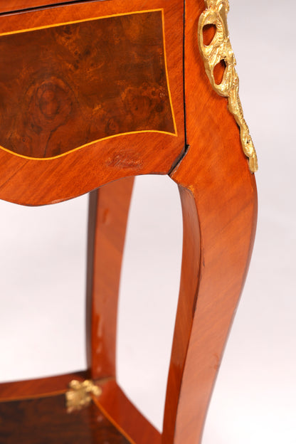 Traumhafter Louis XV Beistelltisch Barock Stil Ablagetisch Marmor Kommode Telefontisch
