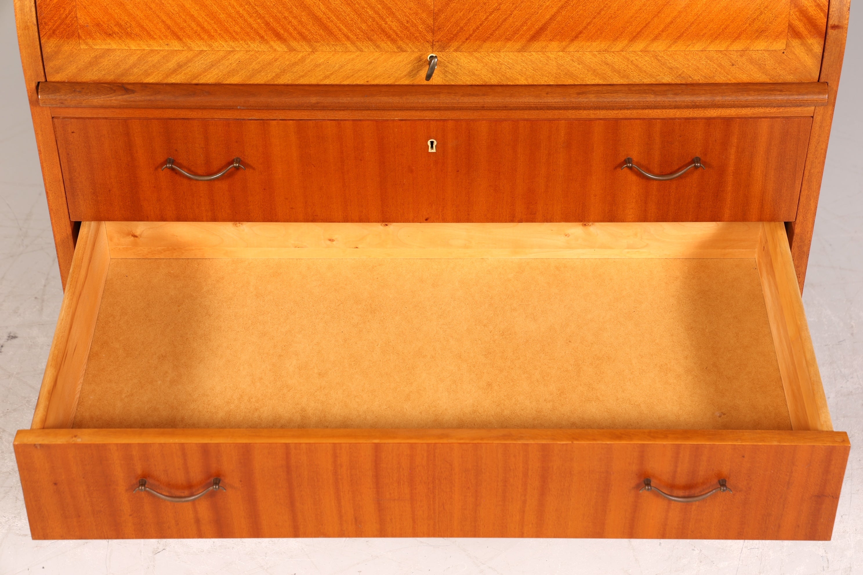 Wunderschöner Mid Century Rollladen Sekretär echt Holz Büro Schrank Vintage Schreibkommode