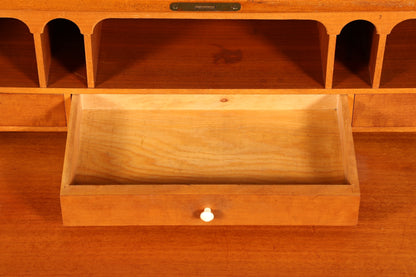 Wunderschöner Mid Century Rollladen Sekretär echt Holz Büro Schrank Vintage Schreibkommode