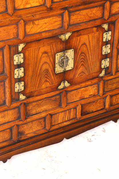 Wunderschöner Asiatischer Schrank Kabinettschrank Antik Kommode Messing echt Holz Vertiko