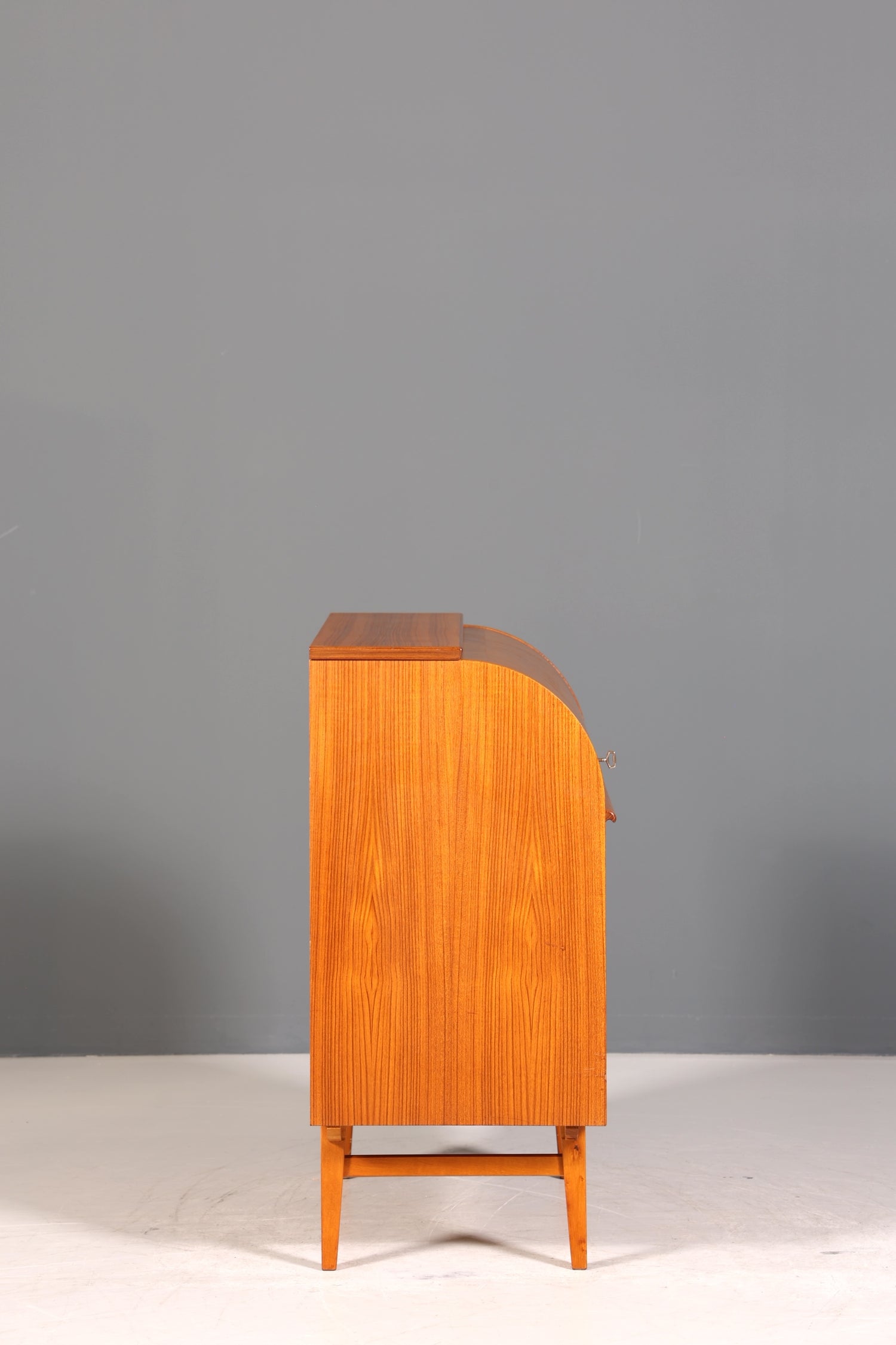 Wunderschöner Mid Century Rollladen Sekretär echt Holz Büro Schrank Vintage Schreibkommode