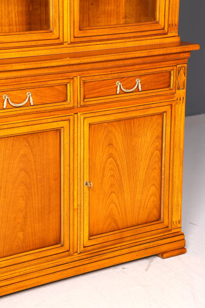 Traumhafte Original Selva Vitrine Villa Borghese Antik Massivholz Buffet Schrank Bibliothek Glasvitrine Made in Italy