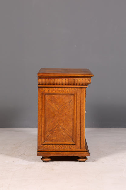 Magnifique armoire de l’époque Gründerzeit, buffet bas, commode ancienne Louis-Philippe, vaisselier, vertiko